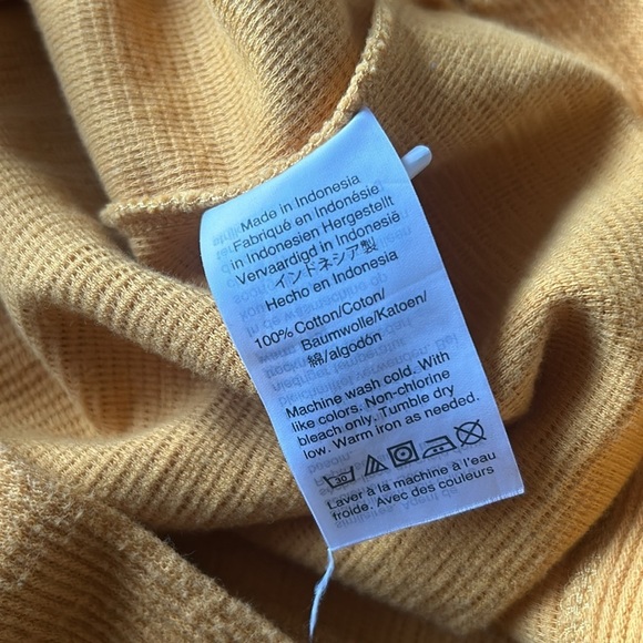 Madewell Texture & Thread Tank Dress Size XS Button Front Goldenrod - Picture 9 of 13